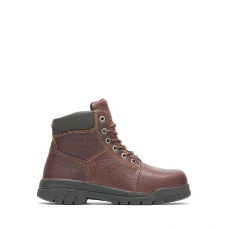 WOLVERINE CANADA MEN'S MARQUETTE STEEL-TOE 6" WORK BOOT-Walnut