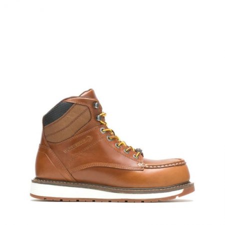 WOLVERINE CANADA MEN'S HELLCAT ULTRASPRING MOC TOE WEDGE 6" WORK BOOT-Rust