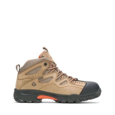 WOLVERINE CANADA MEN'S DURANT WATERPROOF STEEL-TOE WORK BOOT-Light Brown/Orange