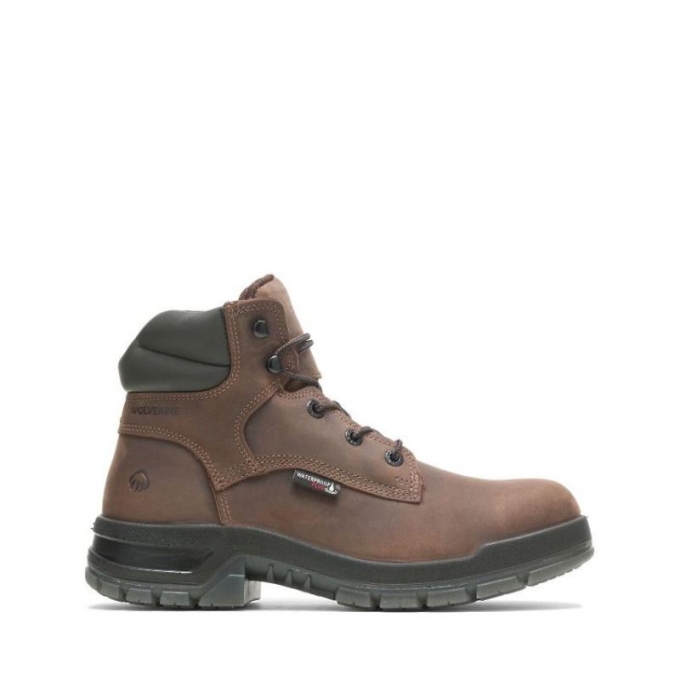 WOLVERINE CANADA MEN'S RAMPARTS CARBONMAX 6" BOOT-Dark Brown