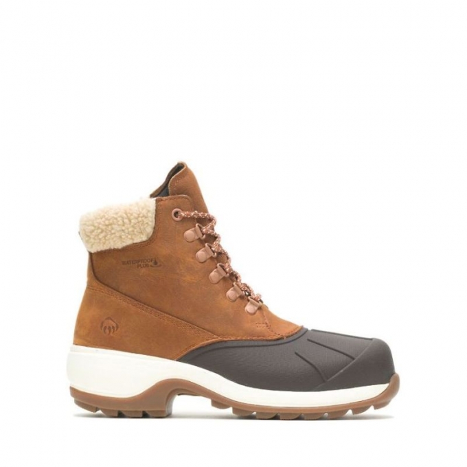 WOLVERINE CANADA WOMEN'S FROST INSULATED BOOT-Cognac Leather