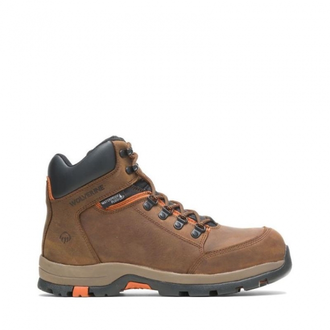 WOLVERINE CANADA MEN'S GRAYSON STEEL TOE BOOT-Brown