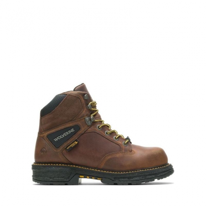 WOLVERINE CANADA MEN'S HELLCAT ULTRASPRING 6" CARBONMAX WORK BOOT-Tobacco