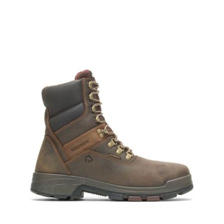 WOLVERINE CANADA MEN'S CABOR EPX WATERPROOF COMPOSITE TOE 8" WORK BOOT-Dark Brown