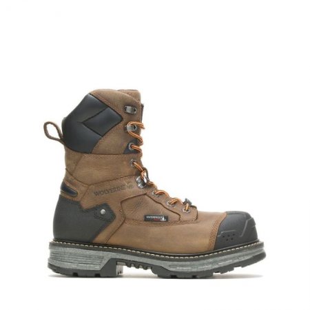 WOLVERINE CANADA MEN'S HELLCAT ULTRASPRING HEAVY DUTY 8" CARBONMAX WORK BOOT-Brown