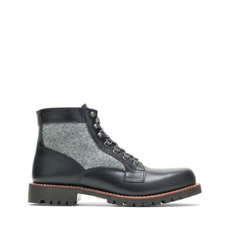 WOLVERINE CANADA MEN'S FARIBAULT X 1000 MILE PLAIN-TOE RUGGED BOOT-Black/Grey