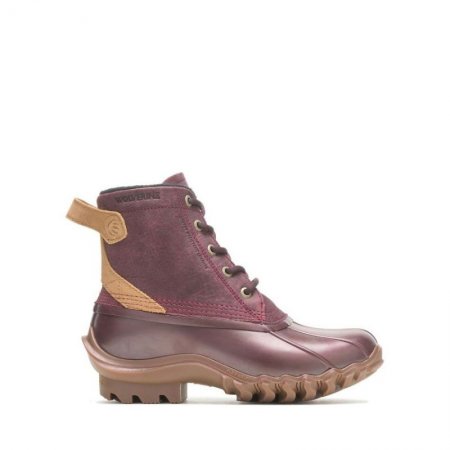 WOLVERINE CANADA WOMEN'S TORRENT WATERPROOF DUCK BOOT-Burgundy Oxblood