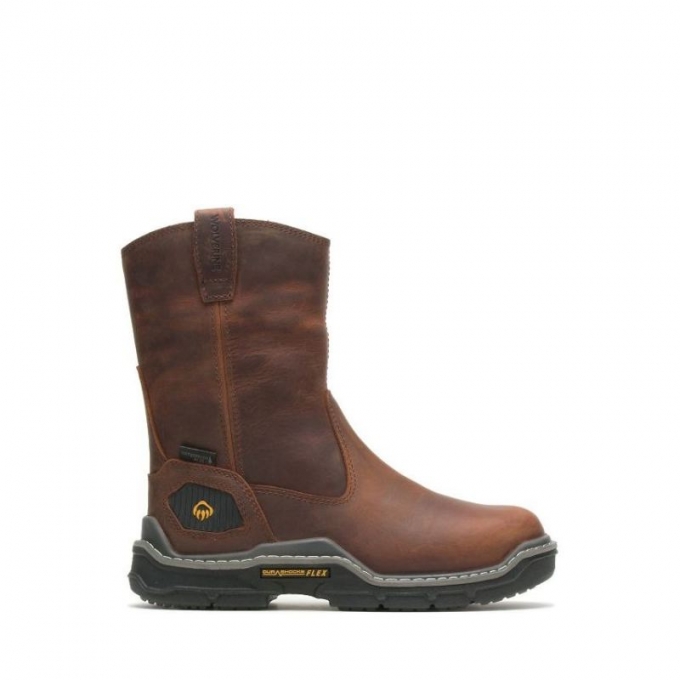 WOLVERINE CANADA MEN'S RAIDER DURASHOCKS INSULATED WELLINGTON-Peanut