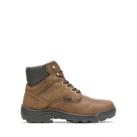 WOLVERINE CANADA MEN'S DURBIN WATERPROOF 6" STEEL-TOE WORK BOOT-Brown