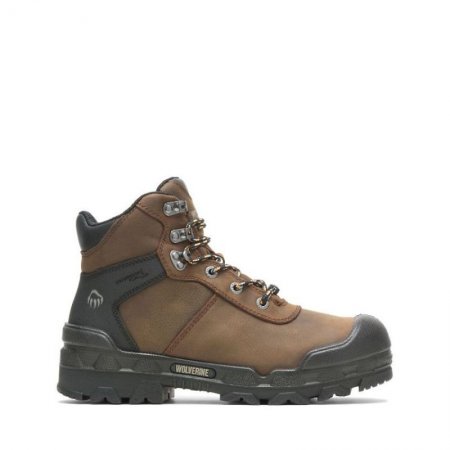 WOLVERINE CANADA MEN'S WARRIOR MET-GUARD 6" BOOT-Dark Coffee