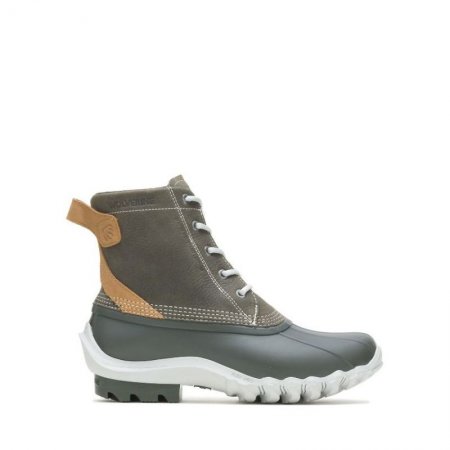 WOLVERINE CANADA MEN'S TORRENT WATERPROOF DUCK BOOT-Grey Chukka