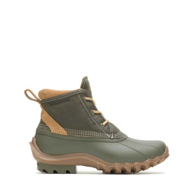 WOLVERINE CANADA MEN'S TORRENT WATERPROOF LOW DUCK BOOT-Olive