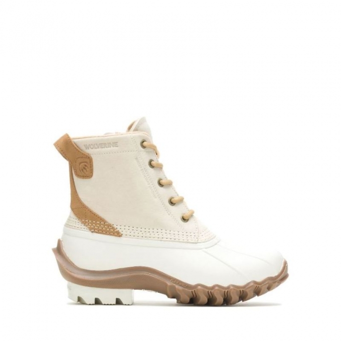 WOLVERINE CANADA WOMEN'S TORRENT WATERPROOF DUCK BOOT-Ivory