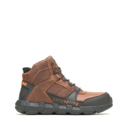 WOLVERINE CANADA MEN'S REV ULTRASPRING DURASHOCKS VENT CARBONMAX WORK BOOT-Tobacco