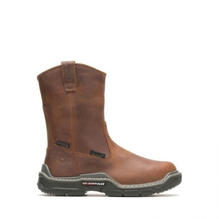 WOLVERINE CANADA MEN'S RAIDER DURASHOCKS WATERPROOF MET-GUARD WELLINGTON-Peanut