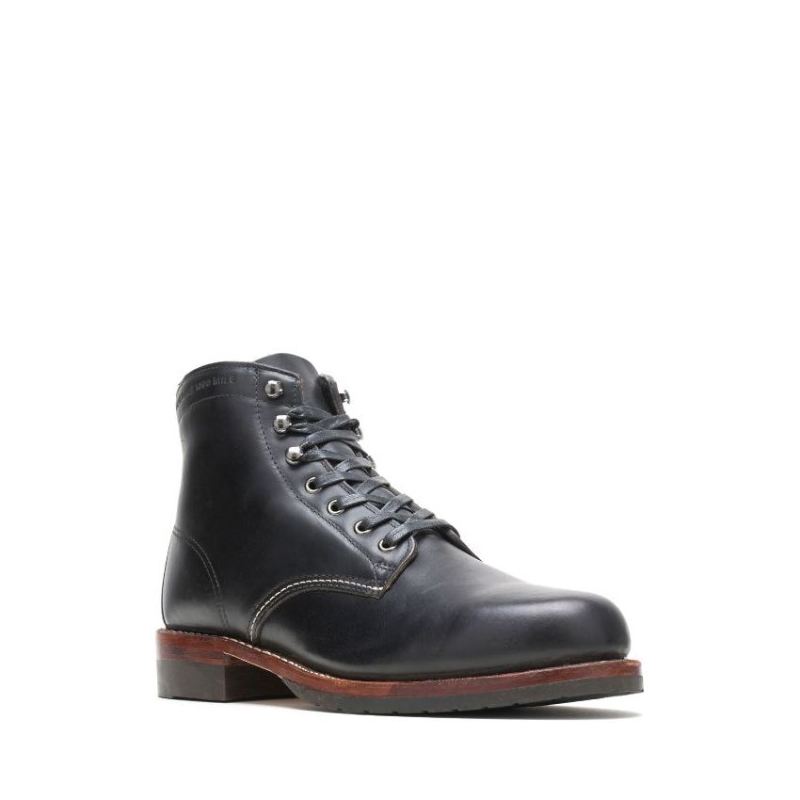 WOLVERINE CANADA MEN'S 1000 MILE PLAIN-TOE CLASSIC BOOT-Black Leather ...